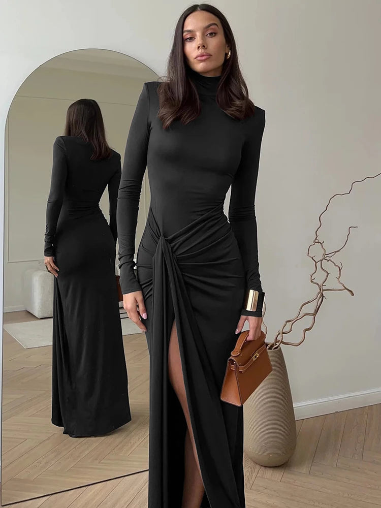 Timeless Thigh High Split Bodycon Dress