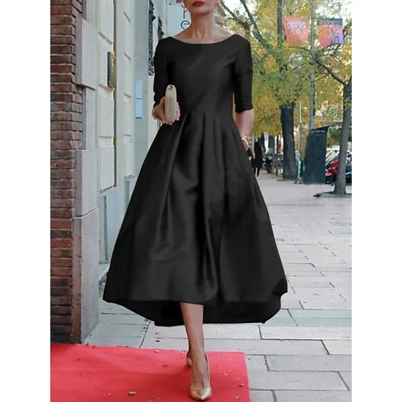 Women’s banquet dress with graceful midi cut