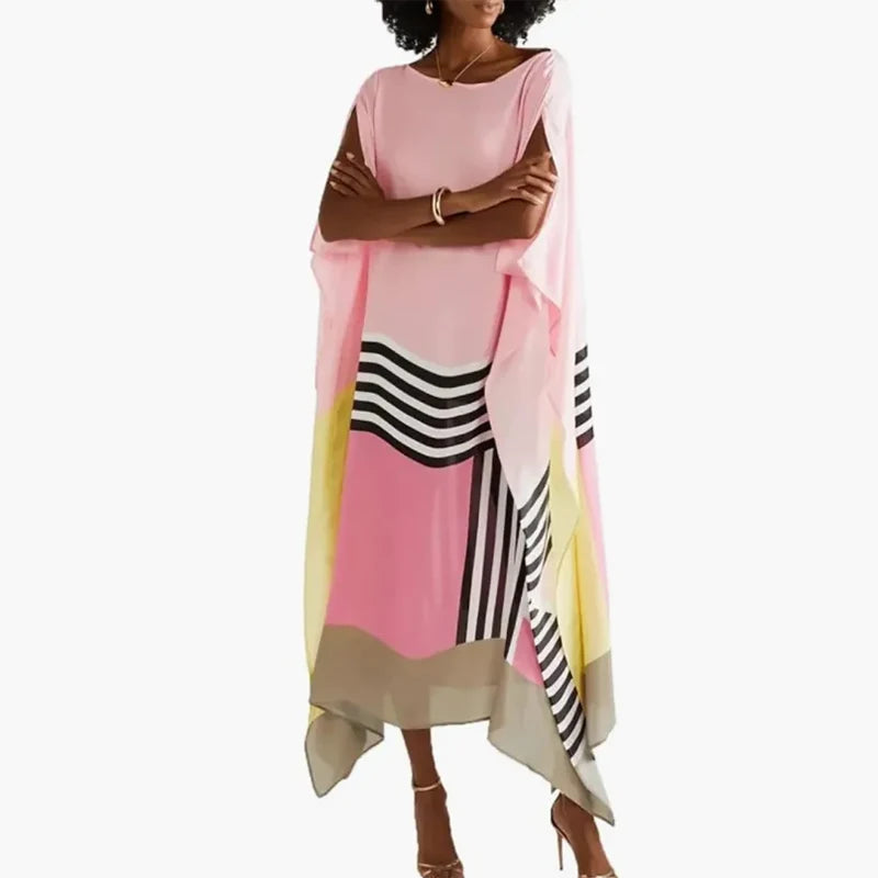 Bright and vibrant candy stripe dress for casual wear