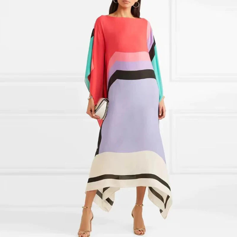 Lightweight patchwork dress for casual outings