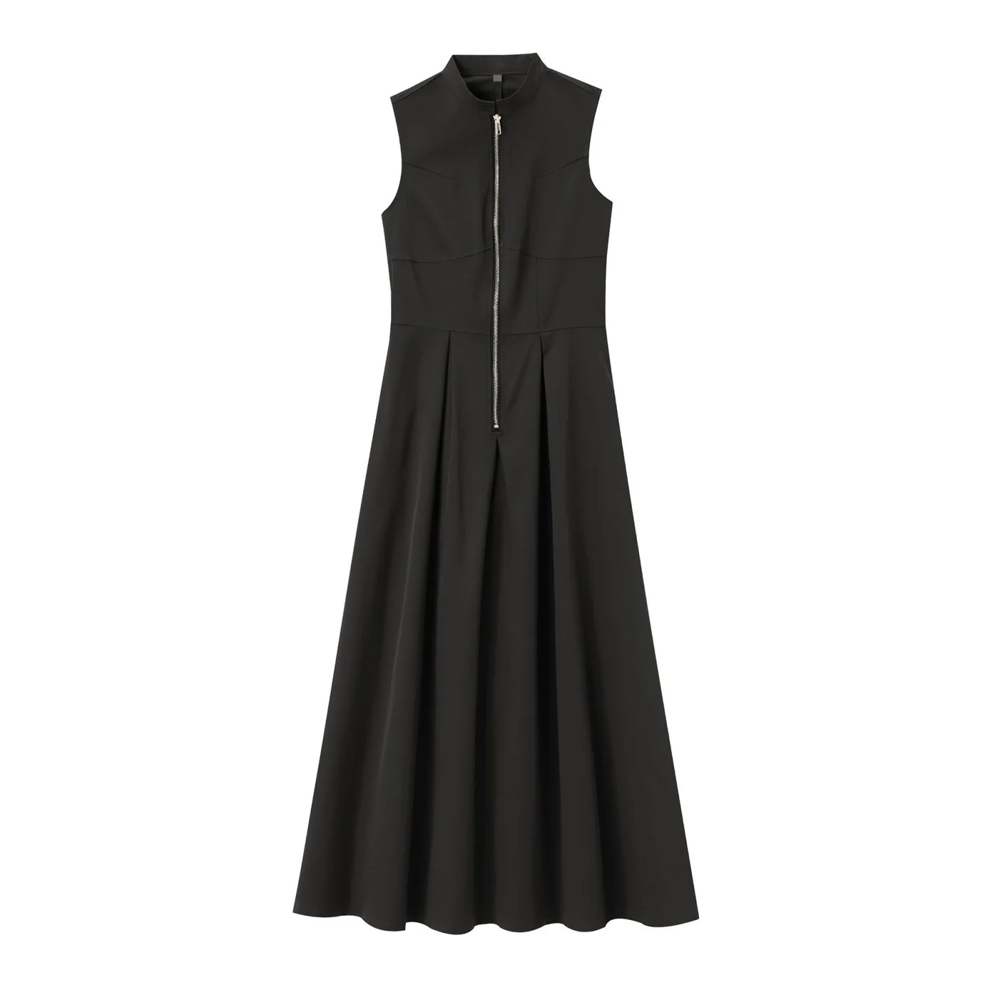 Zipper Closure Maxi Dress for Women