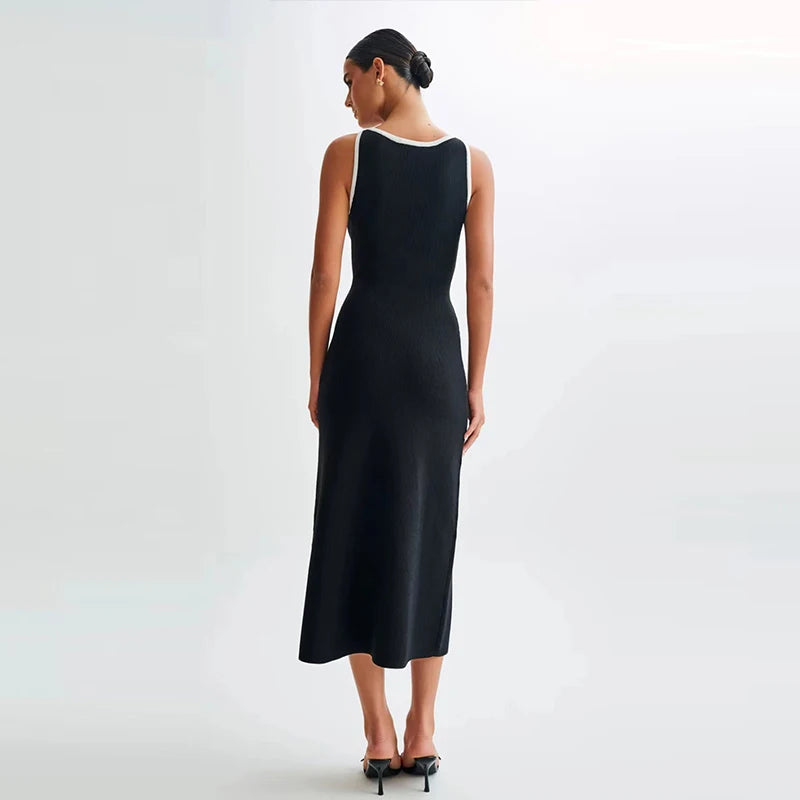 Elegant evening wear knitted dress