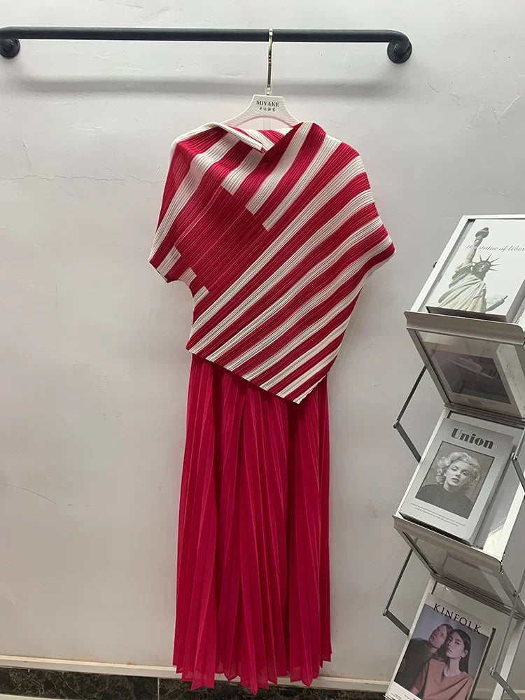 Side-by-side display of Women Contrast Color Irregular Belt Tops in multiple color options