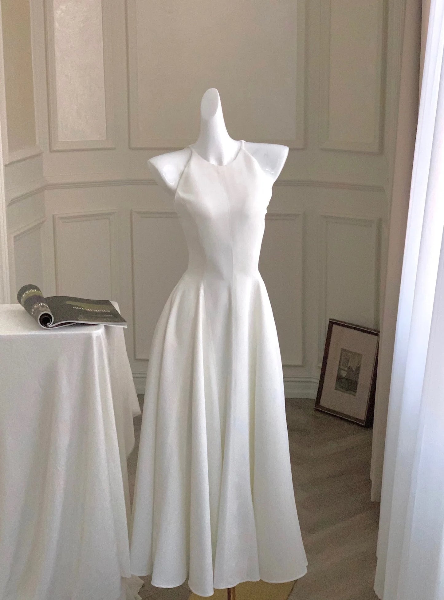 Full-length view of the Elegant Casual Midi Party Dress