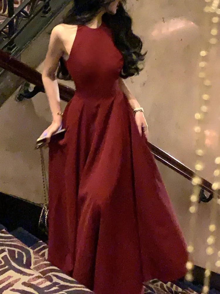 Front view of the Elegant Casual Midi Party Dress