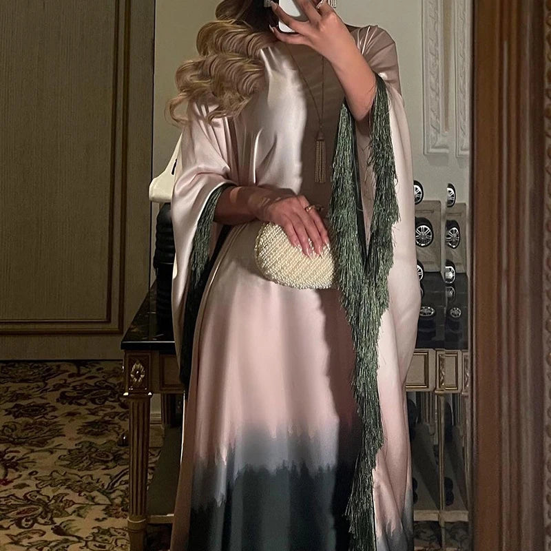 Stylish boho O-neck patchwork dress