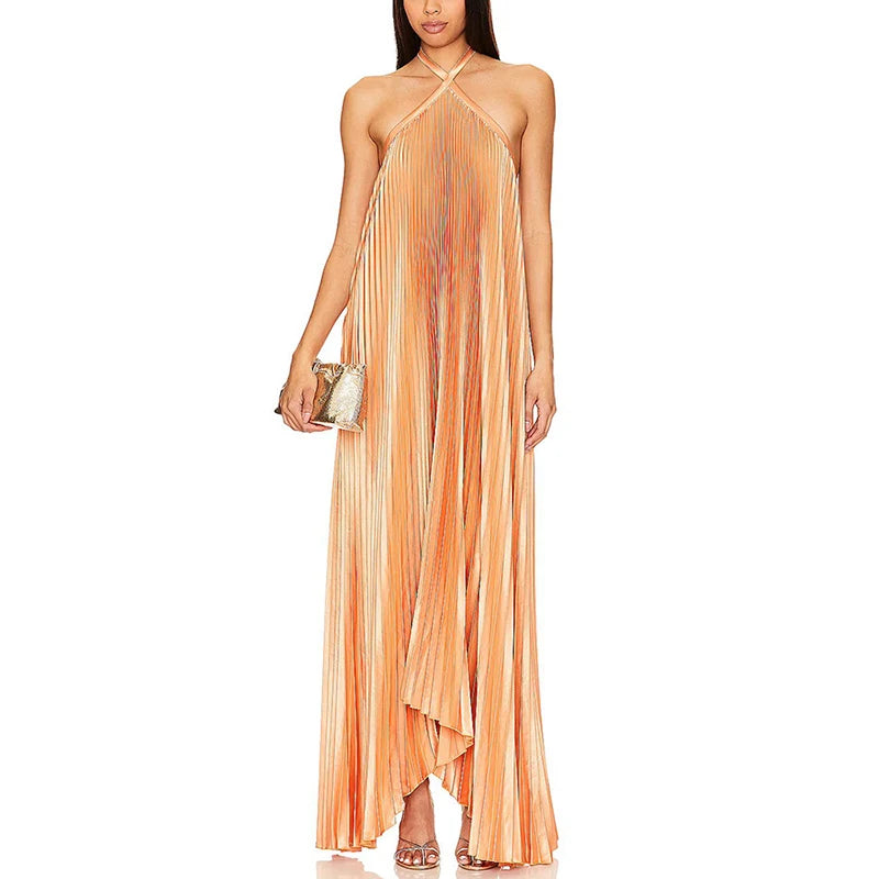 Back view of the dress with hollow-out detailing