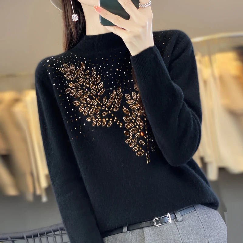 Classic v-neck sweater for women