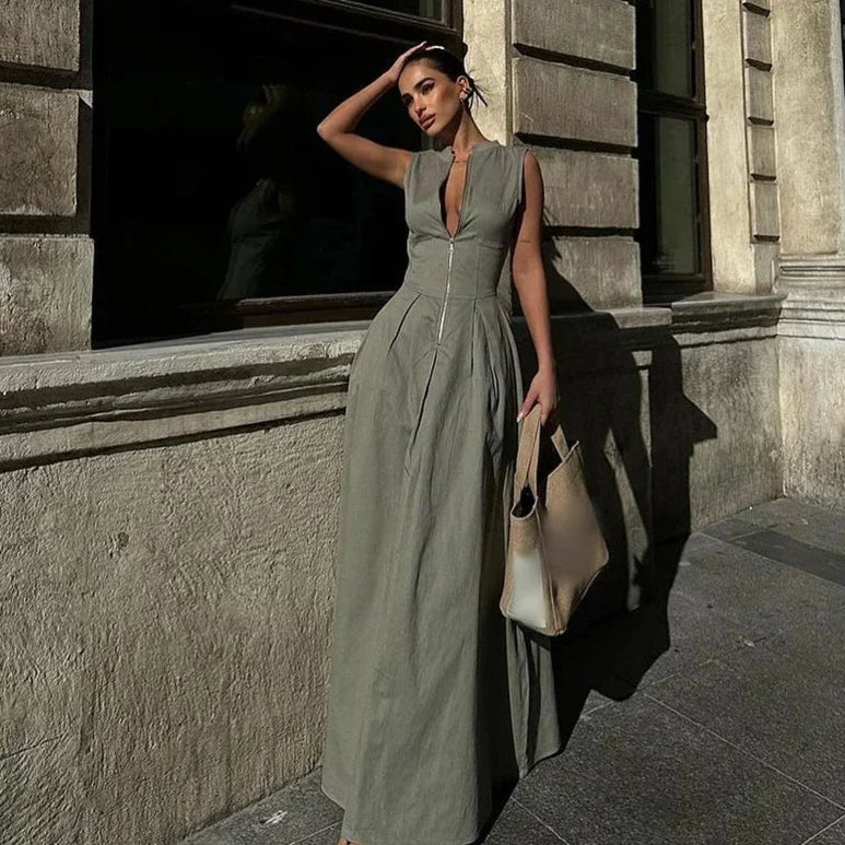Womenโs High Waist Maxi Dress for Weddings