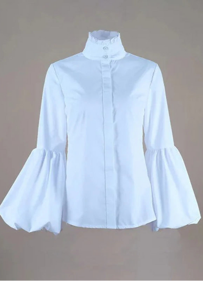 Fashionable Stand Collar Blouse for Women
