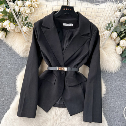 Vintage Blazer & Layered Skirt Two Piece Suit