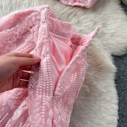 Summer Korean Two-Piece Lace Set