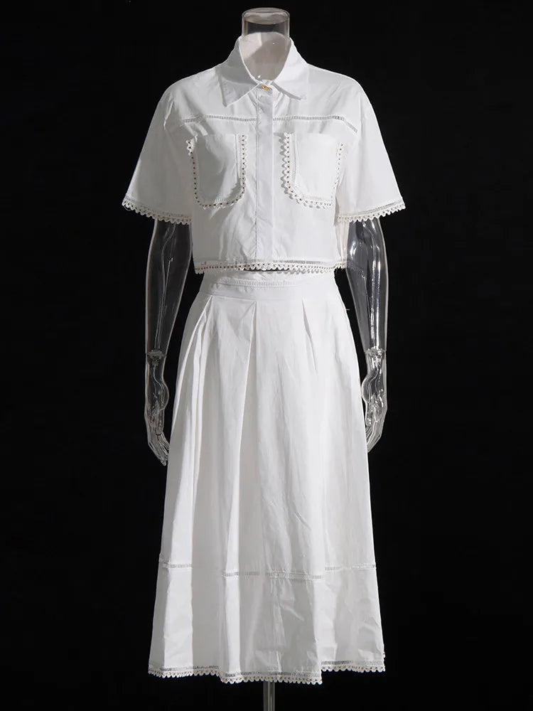 Elegant French 2-Piece Cotton Set