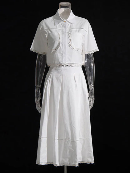 Elegant French 2-Piece Cotton Set