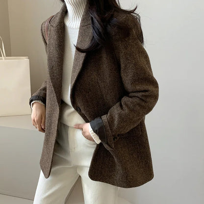 Korean Fashion Woolen Coat for Women
