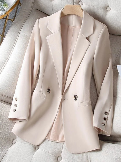 Full-Length View of Women’s Blazer Coat
