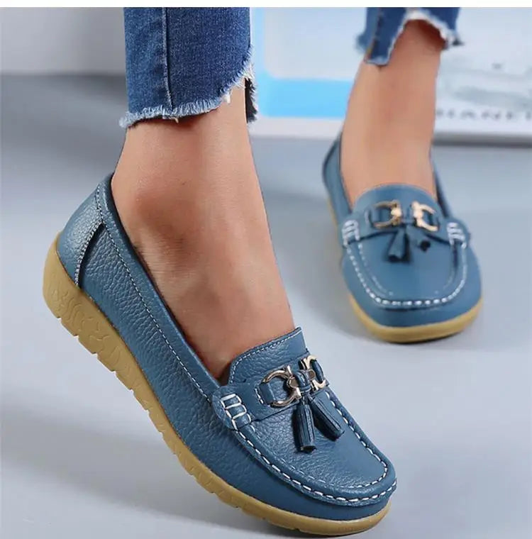 Women Flats Fashion Genuine Leather