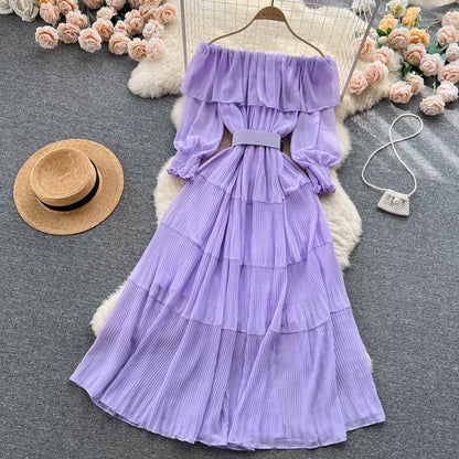 Vintage Pleated Chic Summer Dress