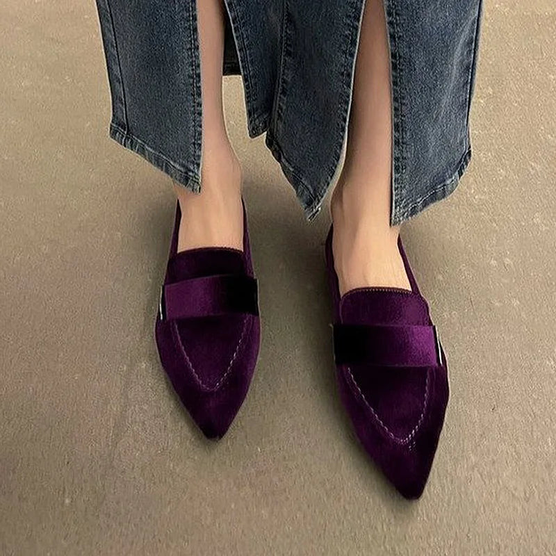 Women Luxury Velvet Moccasins perfect for night out.