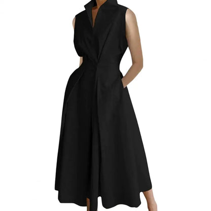 Versatile Women's Long Dress with Pockets
