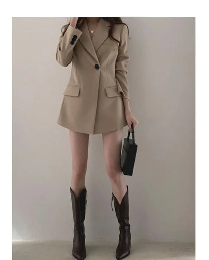 women's blazer coat with minimalist styling for work.