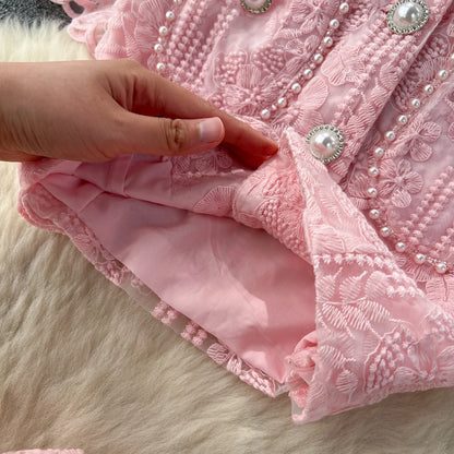 Summer Korean Two-Piece Lace Set