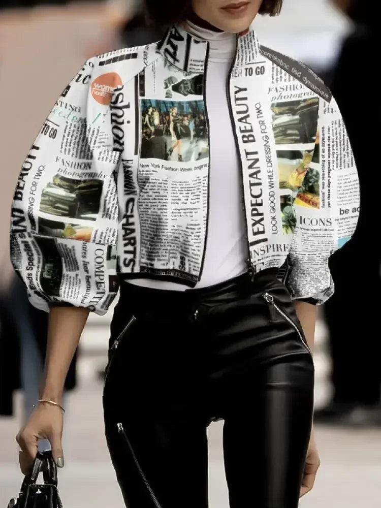 Korean-inspired Newspaper Printed Jackets