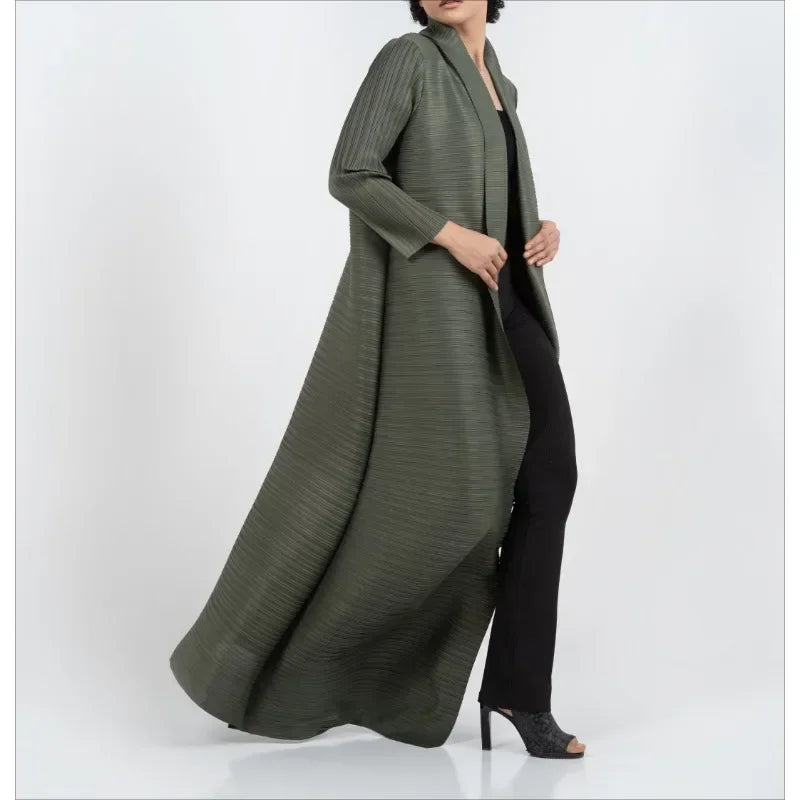 Abaya Saudi Fashion Wrinkled Waist Styling
