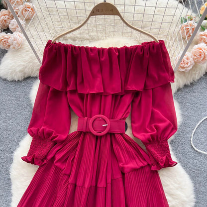 Vintage Pleated Chic Summer Dress