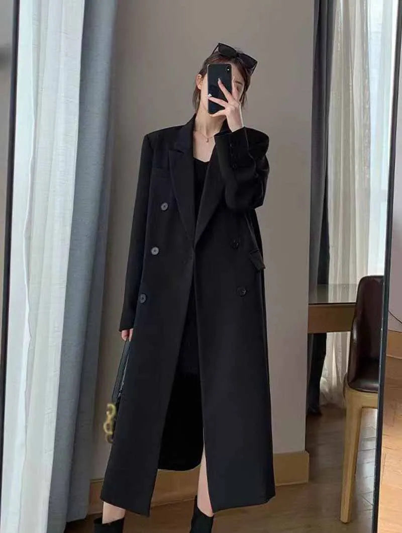 Korean Fashion-Inspired Loose Fit Blazer Overcoat