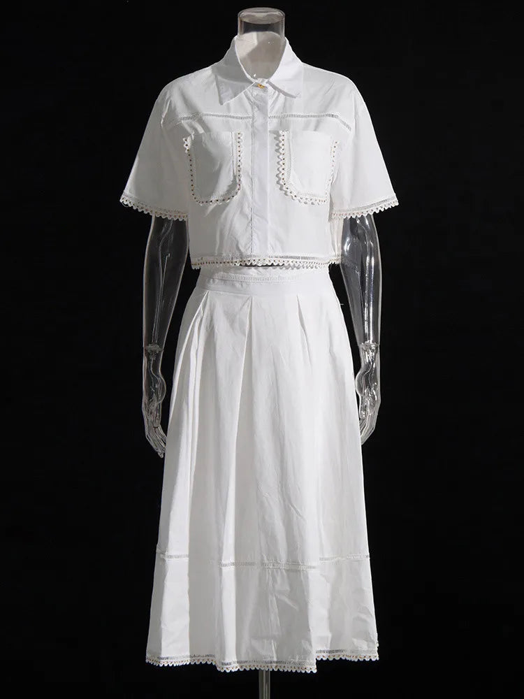 Elegant French 2-Piece Cotton Set