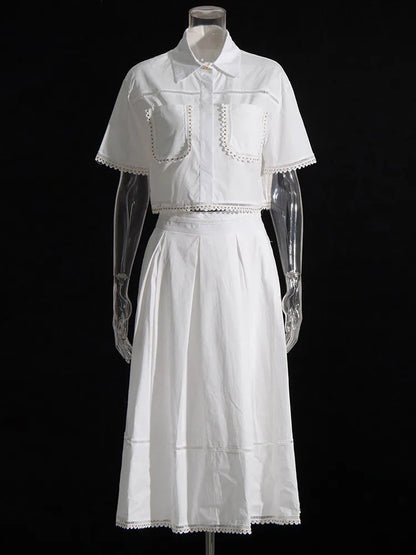 Elegant French 2-Piece Cotton Set