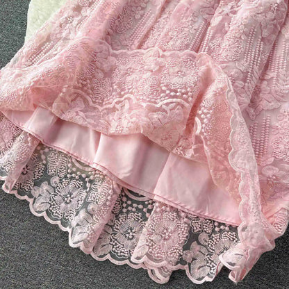 Summer Korean Two-Piece Lace Set