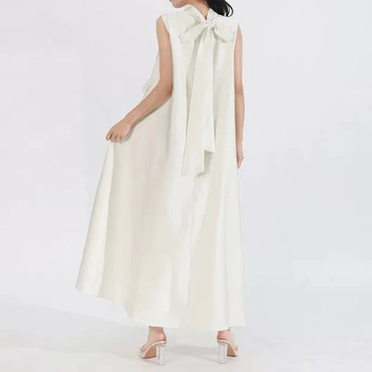 3D Floral Embroidered Flared Sleeveless Designer Dress