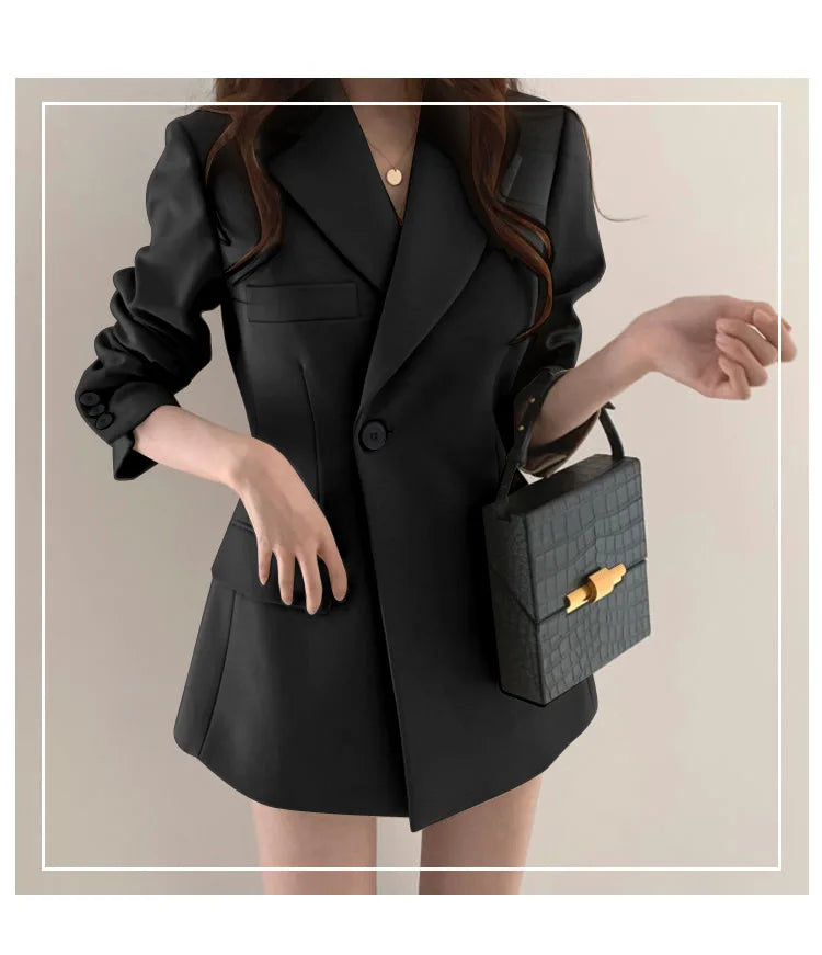 Lightweight women's blazer coat for spring office wear