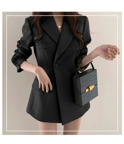 Lightweight women's blazer coat for spring office wear