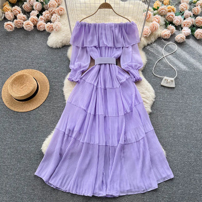 Vintage Pleated Chic Summer Dress