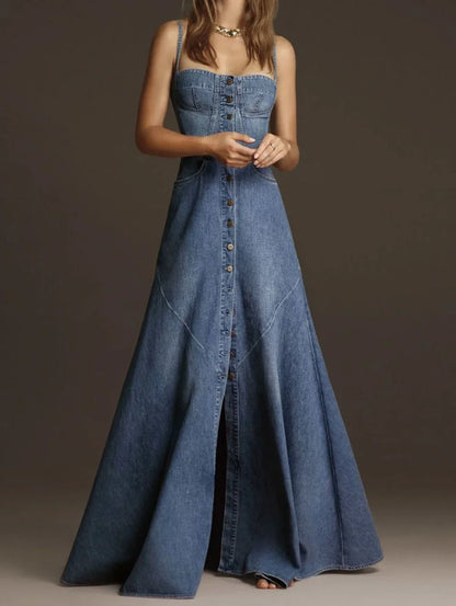 Women's Summer Denim Party Dress
