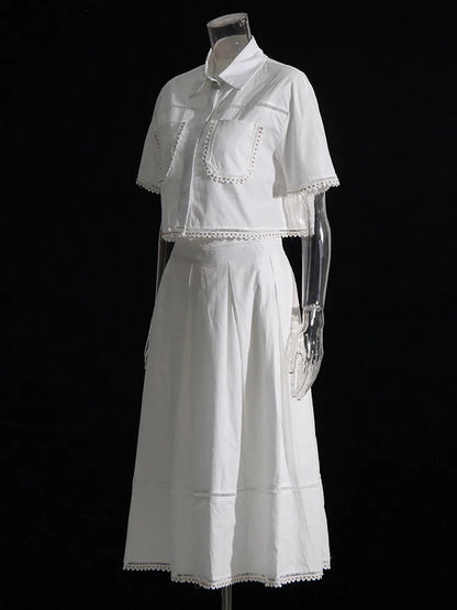 Elegant French 2-Piece Cotton Set