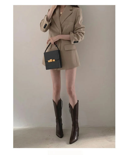 Oversized women's office blazer coat