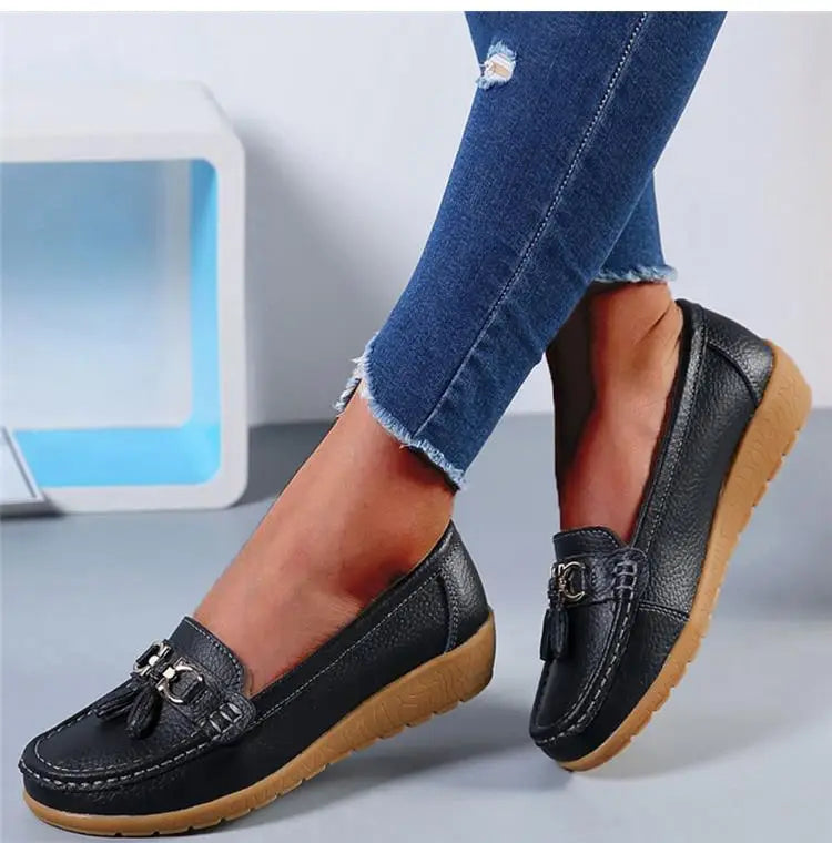 Slip-on Genuine Leather Flats for Women
