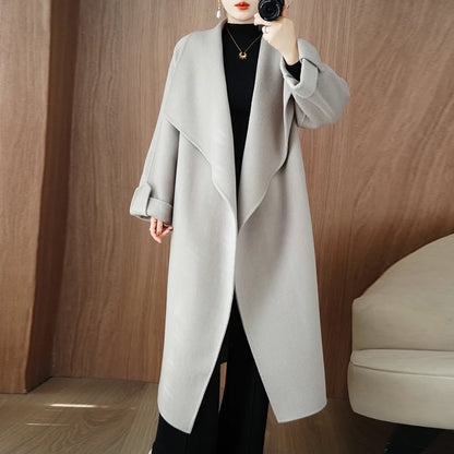 Long Woolen Women's Coat