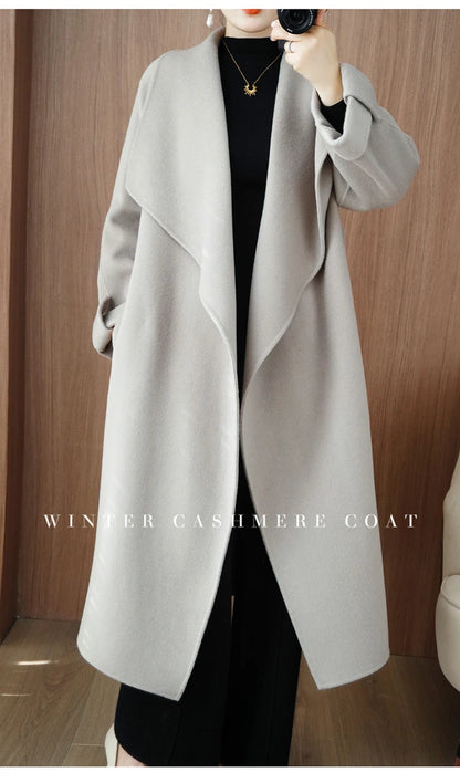 Long Woolen Women's Coat