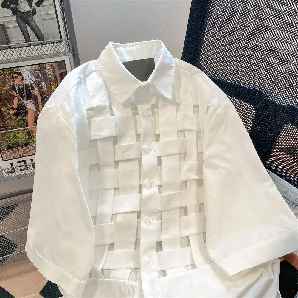 Side view of Fashion Business Men Shirt fit and style