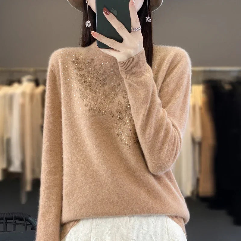 Elegant women’s sweater for winter layering
