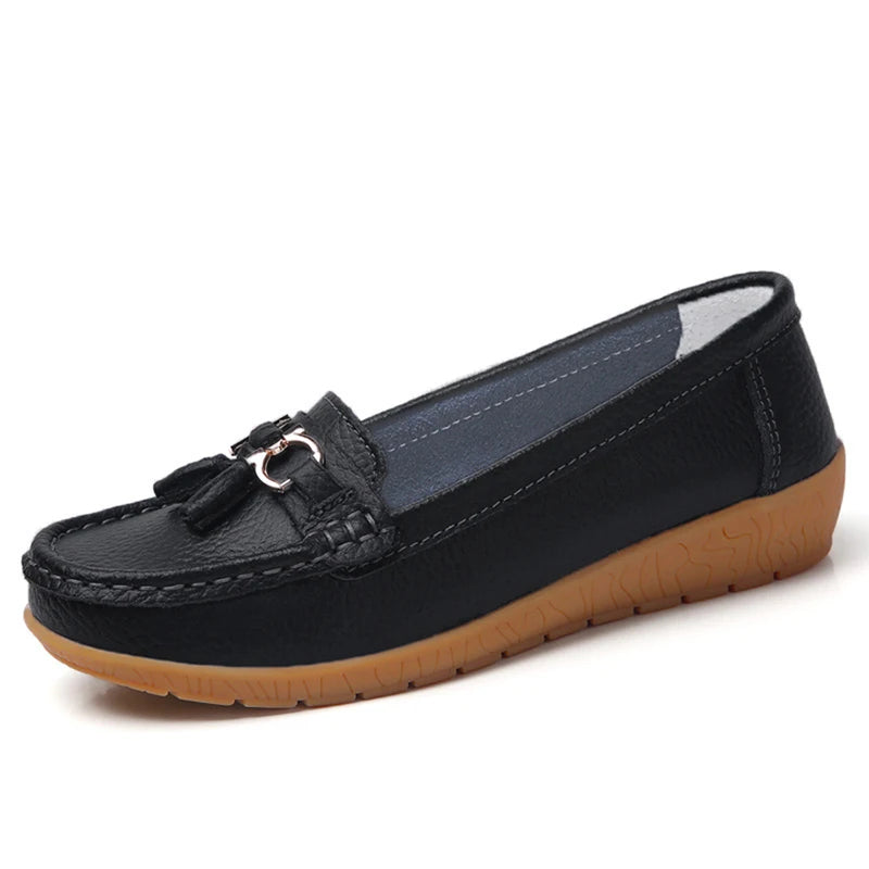 Women's Genuine Leather Wedge Flats
