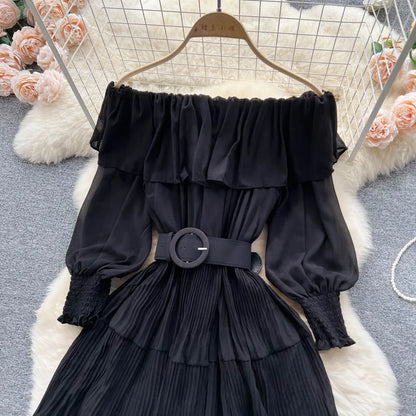 Vintage Pleated Chic Summer Dress