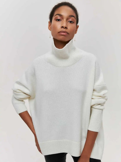 Close-up of ribbed cuffs and hem on Original Light Luxury O-neck Knit Sweater.
