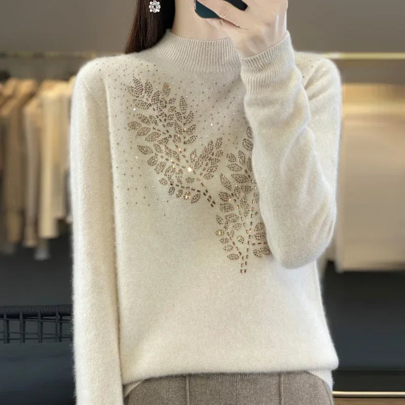 Chunky knit sweater perfect for autumn chill
