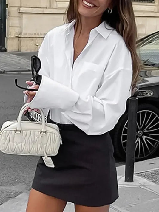 Elegant white blouse for women, perfect for office wear
